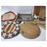 Small hooked rugs, misc.