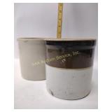 Ceramic crocks, quantity two, some chipping, items