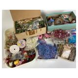 Craft supplies, beads, ribbon, embroidery floss,