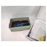 Stained and clear glass pieces