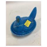 Vintage Milk Glass Rooster Dish