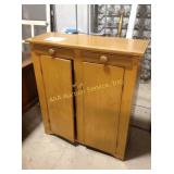 Wood cabinet 36 x 14 x 40, scratches