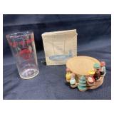 Vintage Italian Hand Painted Figural Coasters,