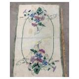 Hook rug, no holes, will require some cleaning