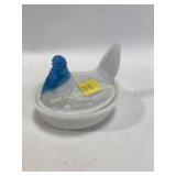 Vintage Milk Glass Rooster Dish