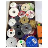 Ribbon  assortment, tissue paper, pumpkin gift