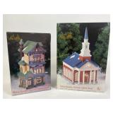 Dickens Christmas village house and church