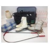 Misc Items including Enamel Baking Tray, Folding