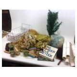 Christmas tinsel, small Christmas tree, wire