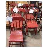 Painted side chairs, 18" from base to seat, qty 5