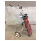Spalding Golf Bag and Clubs including Turmesa Wood