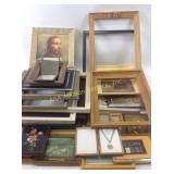 Vintage frames, variety of sizes shapes materials