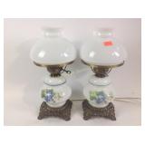 Vintage lamps, model H8800 includes glass globes,