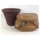 Market basket, may require some repairs, wicker