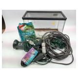 Indoor and outdoor extension cords, lawn seed,