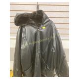 Coat, fake fur lining, with hood, pockets,