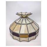 Leaded glass hanging light shade - topper needs
