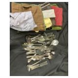 Flatware, miscellaneous pieces, service set bags