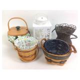 Longaberger  baskets, electric candle