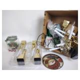 Electric candles, Christmas decor, snowman,