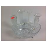 Flower vases, Noritake crystal, Germany