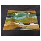 1950s Higgins Art Glass Ashtray 7x5