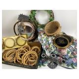 Misc Household Items including Assorted Baskets,