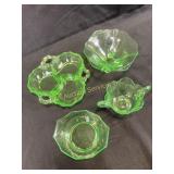 Cambridge uranium green depression glass