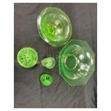 Cambridge uranium green depression glass
