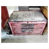 Kennedy tool chest - heavy wear. 16"h x 27"w x