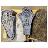 Halloween decorations, gravestones, one will