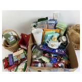 Misc Household Items including Hobnail Vase,