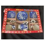 17-piece China toy Tea set six Willow pattern