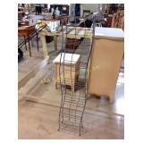 Metal shelf CD rack. Height: 53.5"
