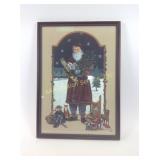 Framed Christmas art, exterior frame measures