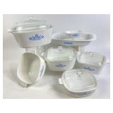 Corning ware casserole dish with lid four quart,