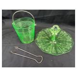 Cambridge uranium green depression glass ice