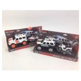 Maxx action rescue SUV and trailer, qty 2, works
