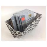 Post it notes journal, qty 10 pkgs, basket, store