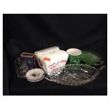 Piggy bank, mug, trinket trays, decor items,