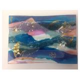 1950s Higgins Art Glass Ashtray 7x5