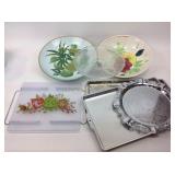 Hand-painted Ceramic Bowls - 14 inches and 13