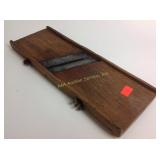 Vintage wooden slicer measuring approximately 17