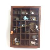 Shadowbox with glass front with miscellaneous