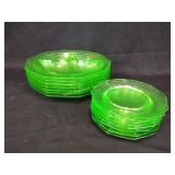 Cambridge uranium green depression glass grill