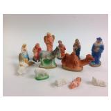 Nativity scene, items are chipped, appears to be