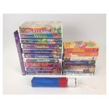 VHS tapes, Bambi, Aladdin, the lion King, Snow