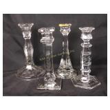 Candlesticks, etched