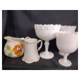 Hand painted Portuguese pitcher , Hudson homer