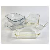 Pyrex and anchor hocking glass baking dishes